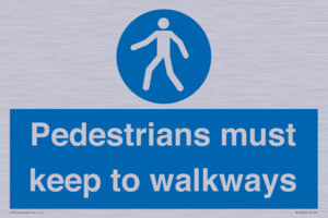  Pedestrians must keep to walkways